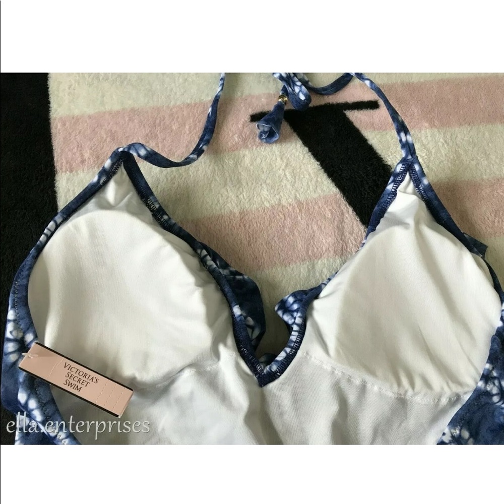 VS Tie Dye Flounce Plunge One Piece Bathing Suit - Picture 5 of 6
